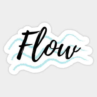 Flow with light blue wave design Sticker